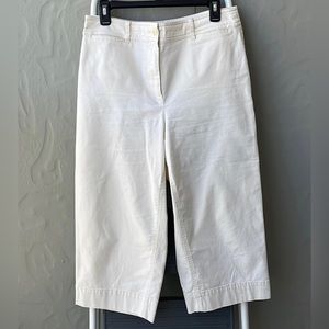 Talbots Wide Leg Cropped Chino Cream 10P